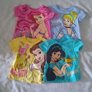 4 Disney Princess shirts